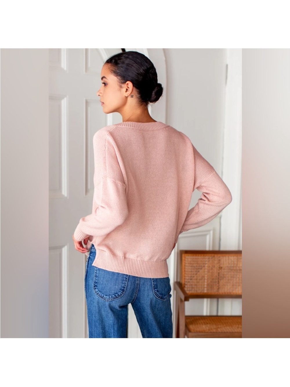 EMERSON FRY CAROLYN CARDIGAN - MUTED CLAY ORGANIC. Size Large